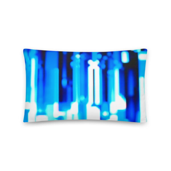 Electric Blue Pulse All-Over Print Pillow