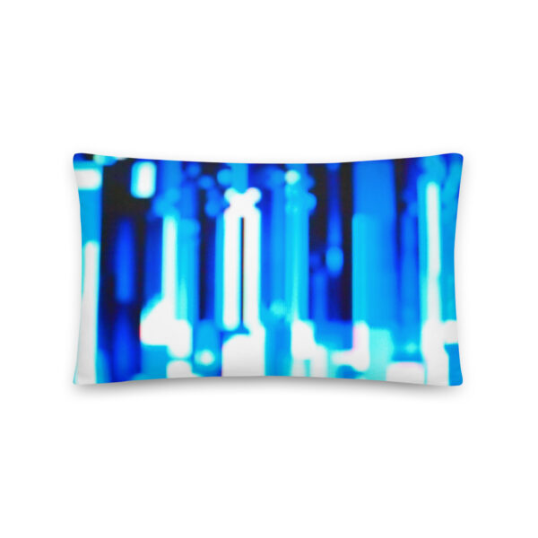 Electric Blue Pulse All-Over Print Pillow