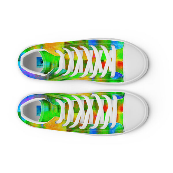 Men's High Top Canvas Shoes Rainbow Fabric by Randoma Lux