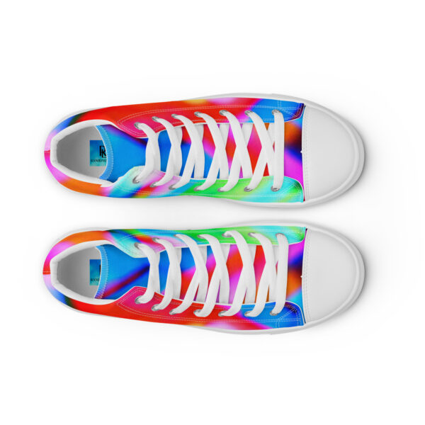 Men's High Top Canvas Shoes Lucid Rainbow by Randoma Lux