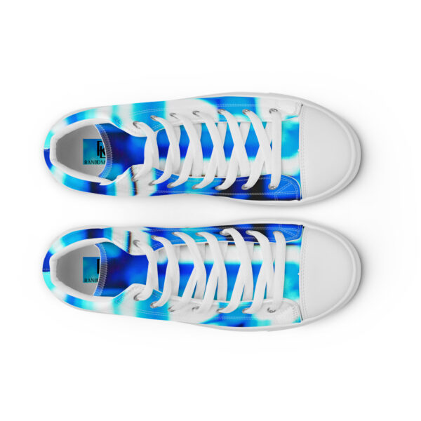 Men’s High Top Canvas Shoes Electric Blue Pulse