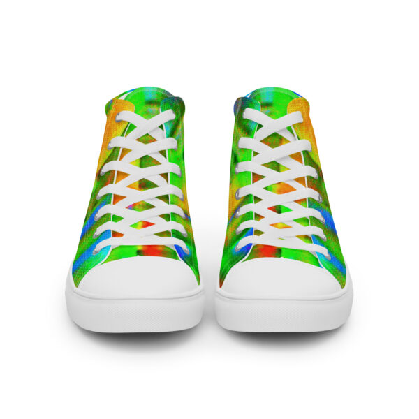 Men's High Top Canvas Shoes Rainbow Fabric by Randoma Lux