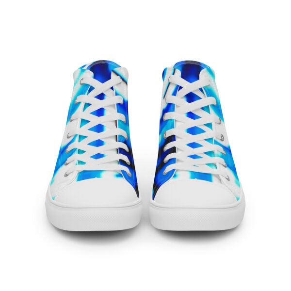 Men’s High Top Canvas Shoes Electric Blue Pulse