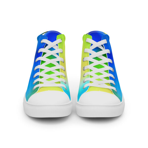 Men’s High Top Canvas Shoes Lemon Lime Skyburst