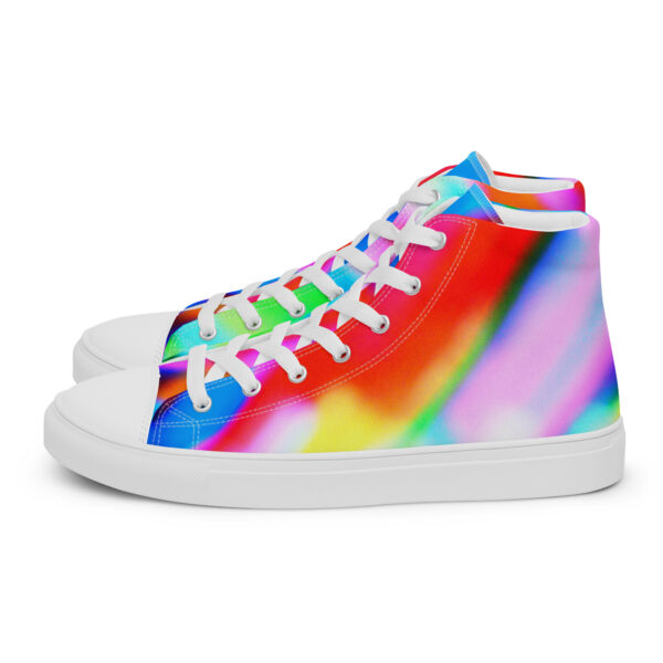 Men's High Top Canvas Shoes Lucid Rainbow by Randoma Lux