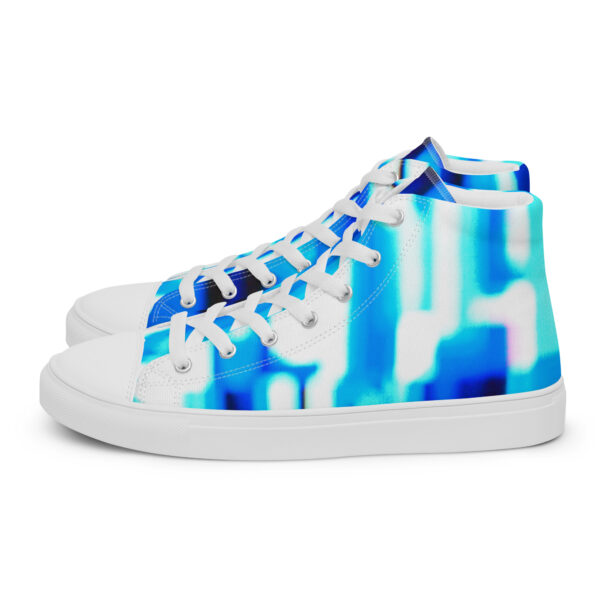 Men’s High Top Canvas Shoes Electric Blue Pulse