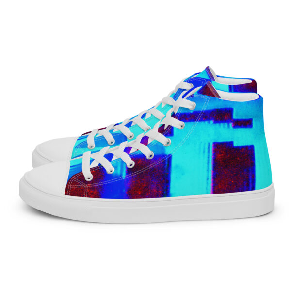 Men’s High Top Canvas Shoes Blue Raspberry By Randoma Lux