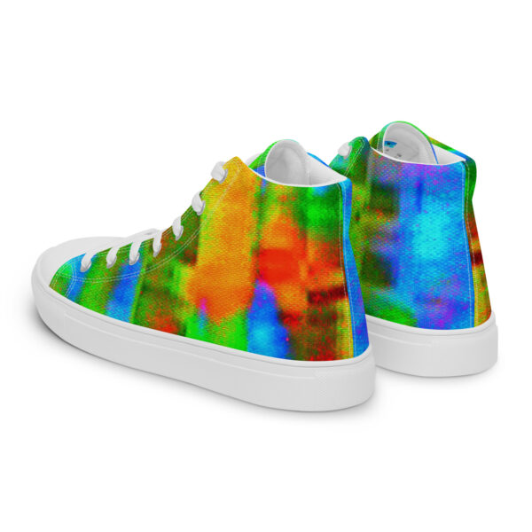 Men's High Top Canvas Shoes Rainbow Fabric by Randoma Lux