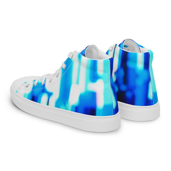 Men’s High Top Canvas Shoes Electric Blue Pulse