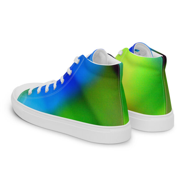 Men’s High Top Canvas Shoes Lemon Lime Skyburst