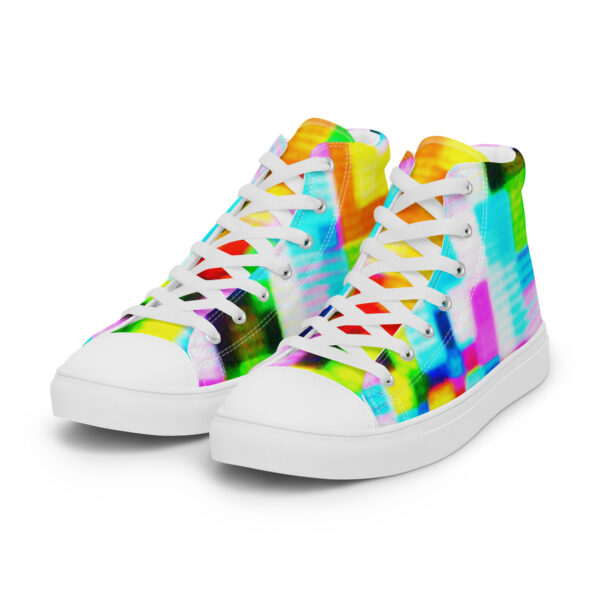 Men's High Top Canvas Shoes Shimmering Matrix by Randoma Lux