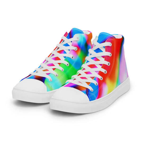 Men's High Top Canvas Shoes Lucid Rainbow by Randoma Lux