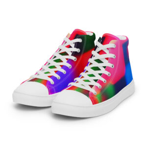 Men's High Top Canvas Shoes Colorful Convergence