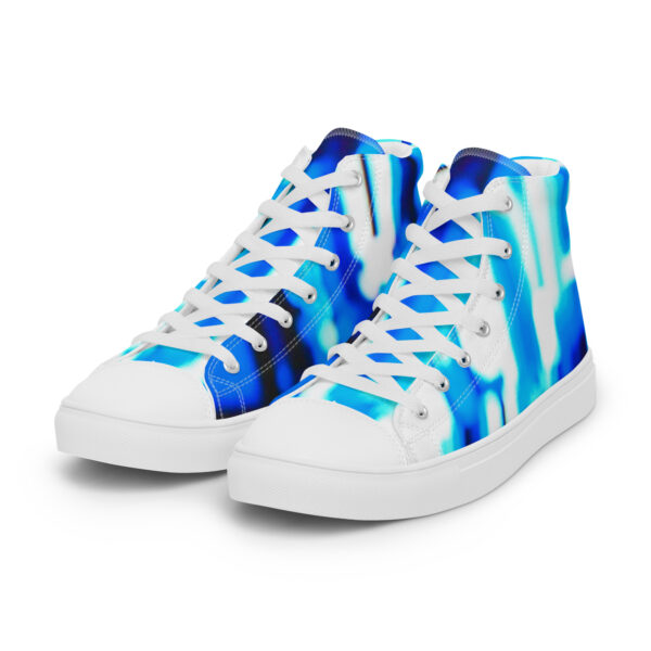 Men’s High Top Canvas Shoes Electric Blue Pulse