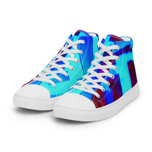 Men’s High Top Canvas Shoes Blue Raspberry By Randoma Lux