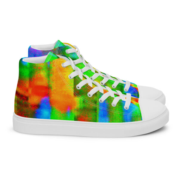 Men's High Top Canvas Shoes Rainbow Fabric by Randoma Lux