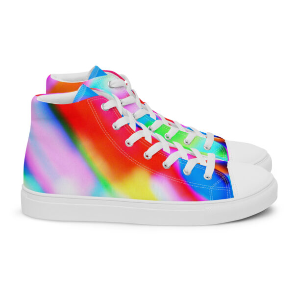 Men's High Top Canvas Shoes Lucid Rainbow by Randoma Lux