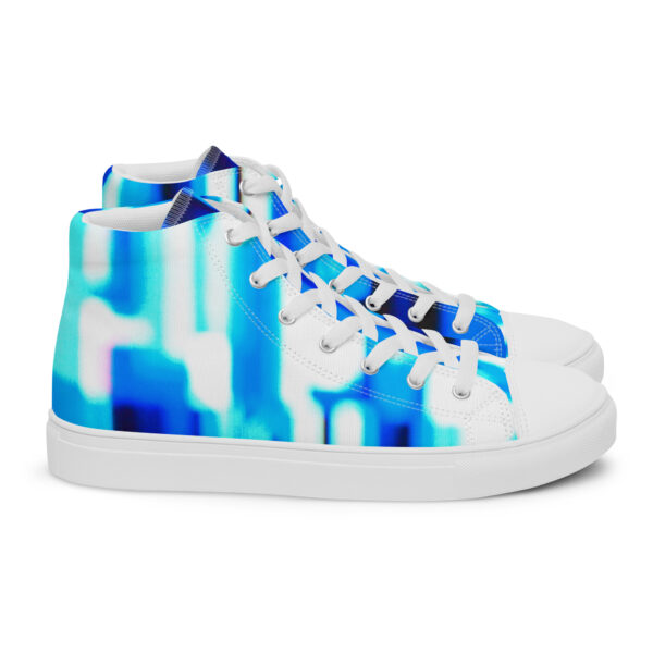 Men’s High Top Canvas Shoes Electric Blue Pulse