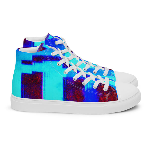 Men’s High Top Canvas Shoes Blue Raspberry By Randoma Lux