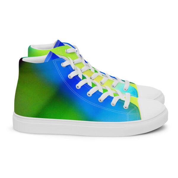 Men’s High Top Canvas Shoes Lemon Lime Skyburst