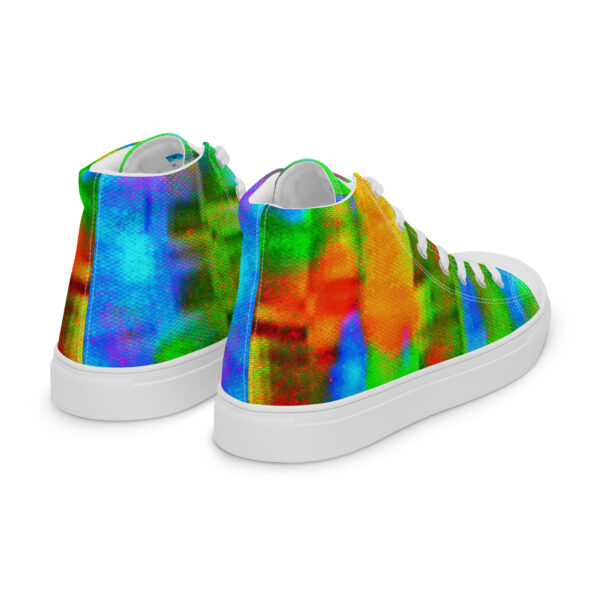 Men's High Top Canvas Shoes Rainbow Fabric by Randoma Lux