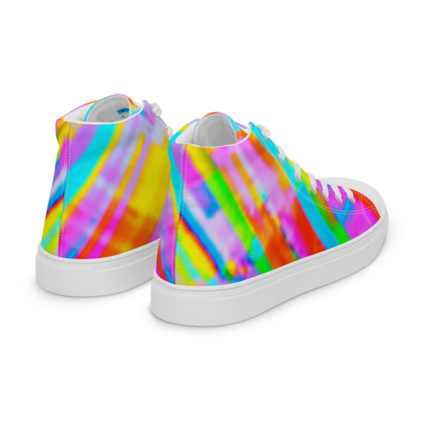 Men's High Top Canvas Shoes Citrine Stripes