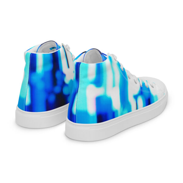 Men’s High Top Canvas Shoes Electric Blue Pulse