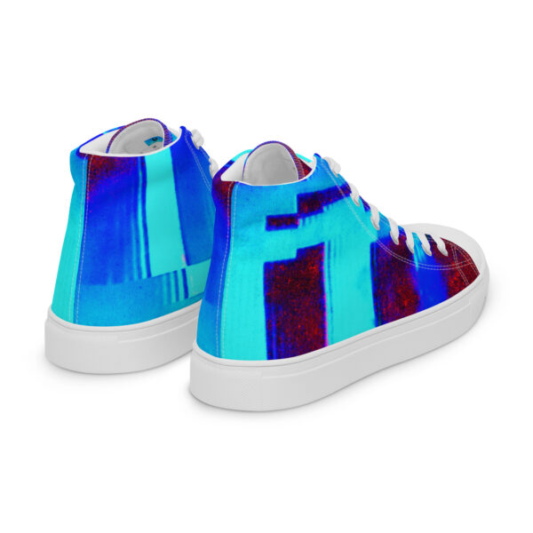 Men’s High Top Canvas Shoes Blue Raspberry By Randoma Lux