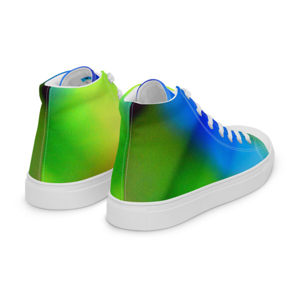 Men’s High Top Canvas Shoes Lemon Lime Skyburst