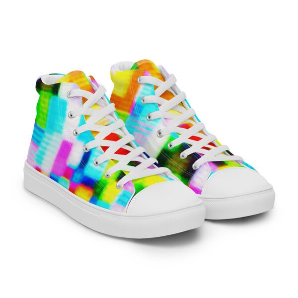 Men's High Top Canvas Shoes Shimmering Matrix by Randoma Lux