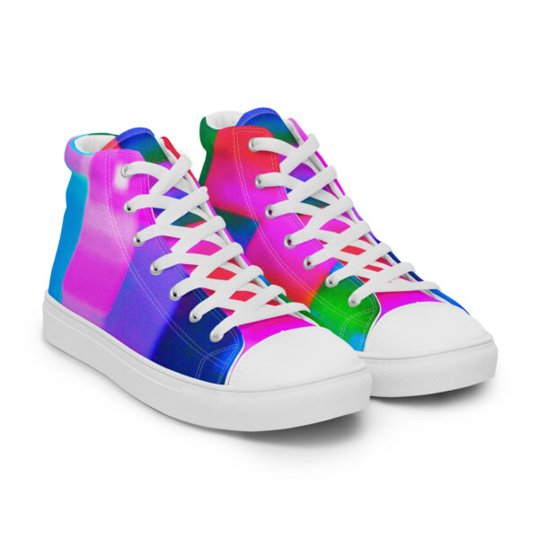 Men's High Top Canvas Shoes Neon Romance by Randoma Lux