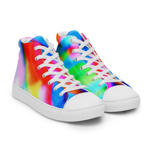 Men's High Top Canvas Shoes Lucid Rainbow by Randoma Lux