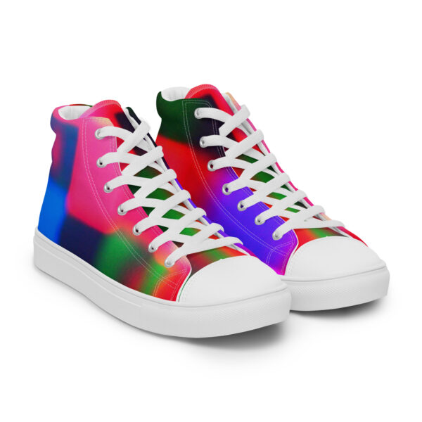 Men's High Top Canvas Shoes Colorful Convergence