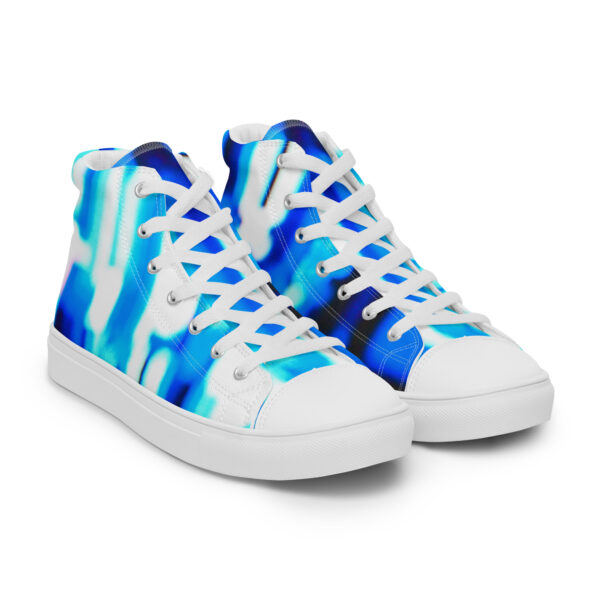 Men’s High Top Canvas Shoes Electric Blue Pulse