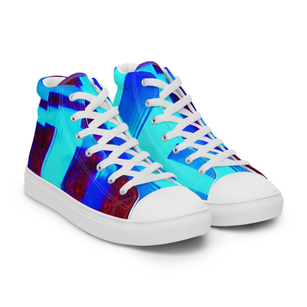 Men’s High Top Canvas Shoes Blue Raspberry By Randoma Lux