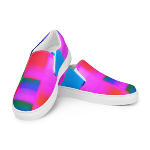 Men's Slip-On Canvas Shoes Neon Romance by Randoma Lux