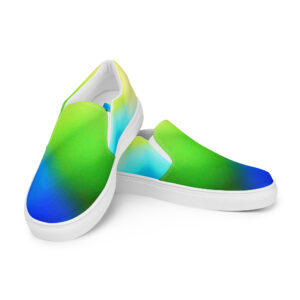 Men’s Slip-On Canvas Shoes Lemon Lime Skyburst