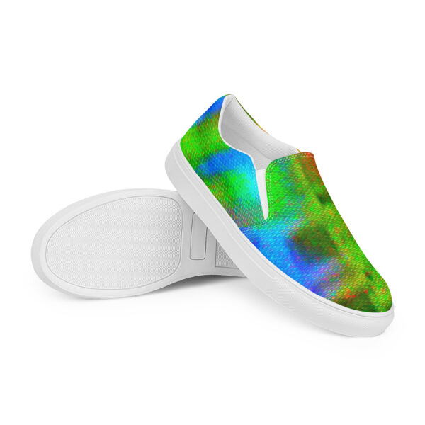 Men's Slip-On Canvas Shoes Rainbow Fabric by Randoma Lux