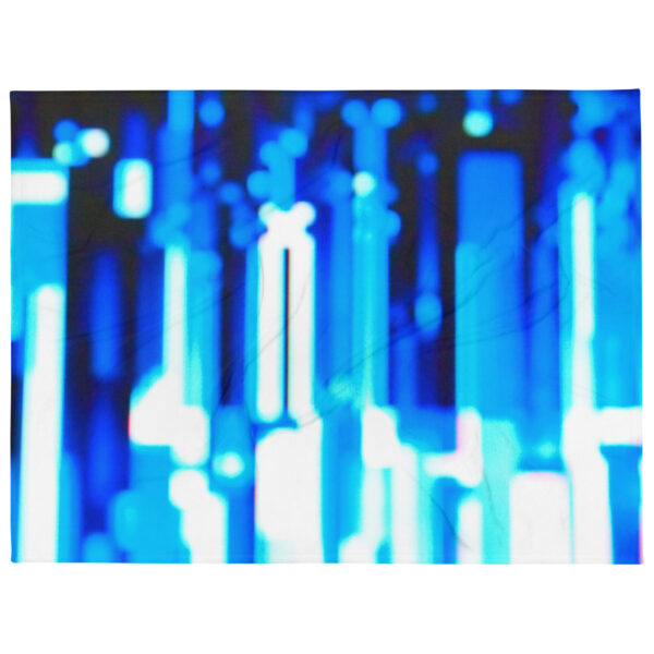 Electric Blue Pulse Throw Blanket