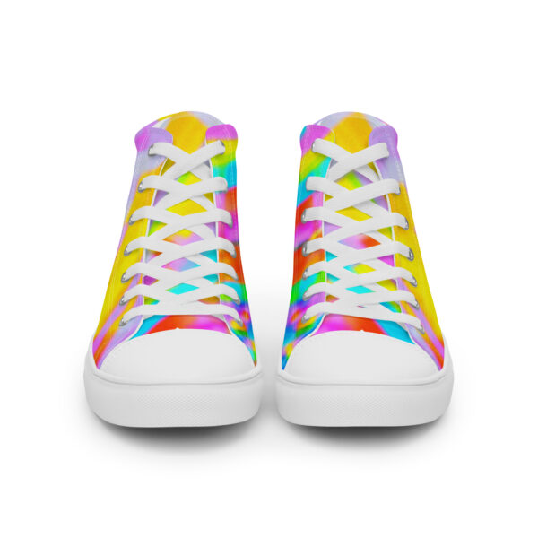 Women's High Top Canvas Shoes Citrine Stripes