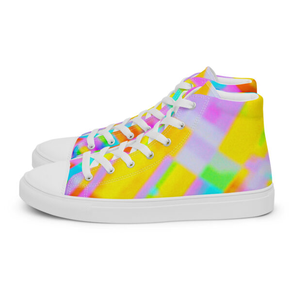 Women's High Top Canvas Shoes Citrine Stripes