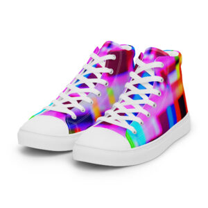 Women's High Top Canvas Shoes Sparkling Circuit by Randoma Lux