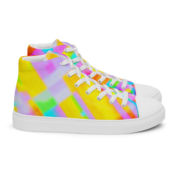 Women's High Top Canvas Shoes Citrine Stripes