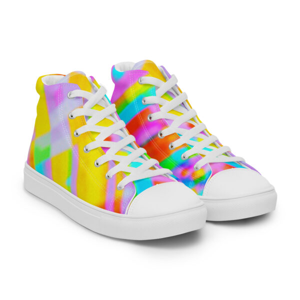 Women's High Top Canvas Shoes Citrine Stripes