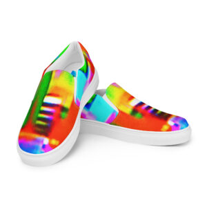 Women's Slip-On Canvas Shoes Digital Graffiti by Randoma Lux