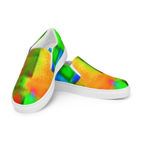 Women's Slip-On Canvas Shoes Rainbow Fabric by Randoma Lux