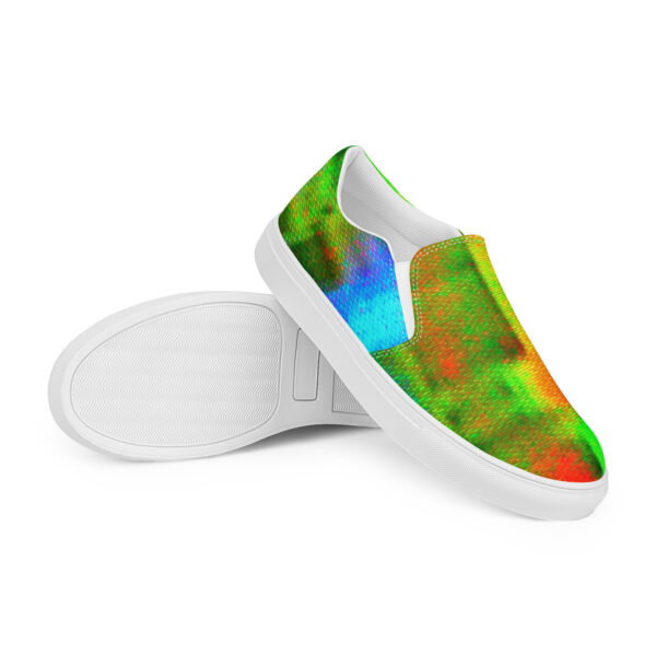 Women's Slip-On Canvas Shoes Rainbow Fabric by Randoma Lux