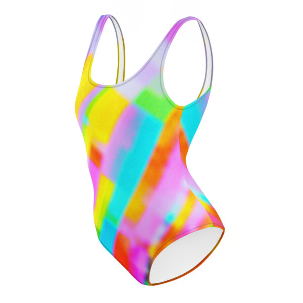 One-Piece Swimsuit Citrine Stripes