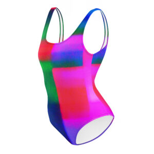 One-Piece Swimsuit Neon Romance by Randoma Lux