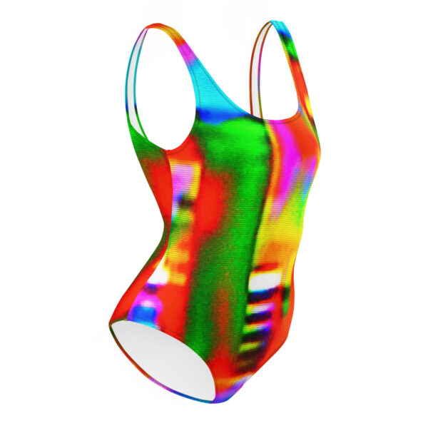 One-Piece Swimsuit Digital Graffiti by Randoma Lux